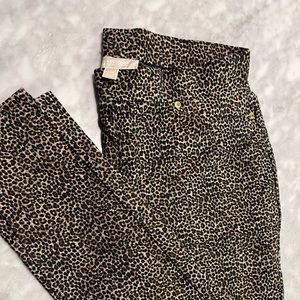 michael kors leopard print leggings / trousers